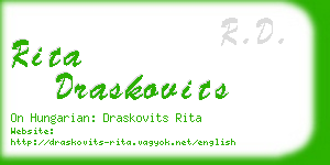 rita draskovits business card